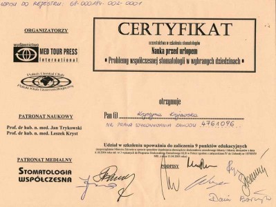 kardent certyfikat 20