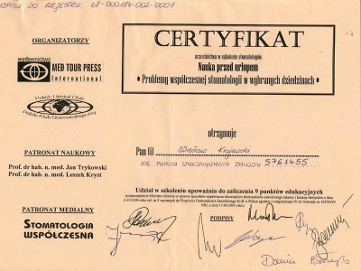 kardent certyfikat 21